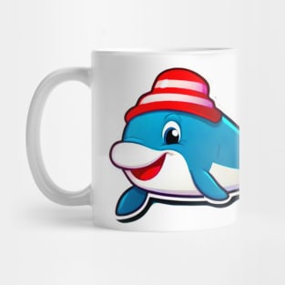 A beauty and power of an orca whale breaching the surface of the water. Mug